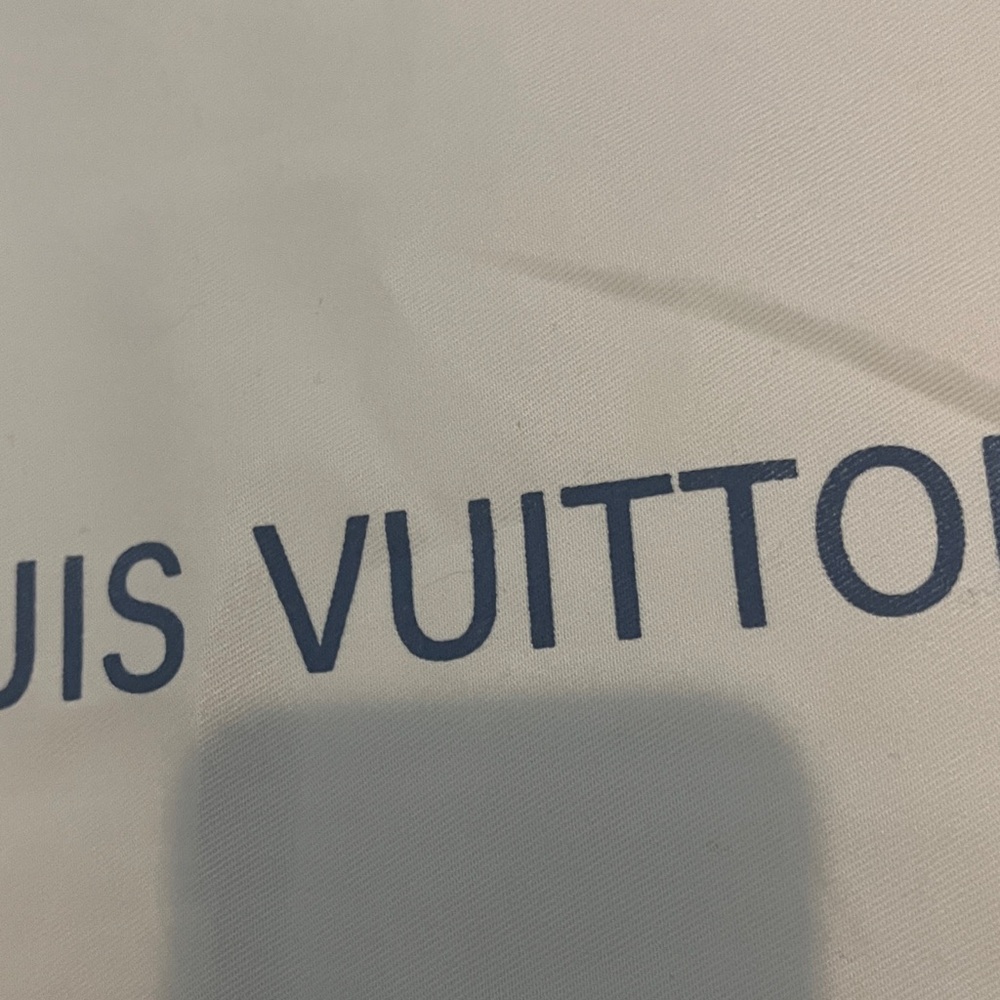 Louis Vuitton Beige Dust Bag with Blue Logo